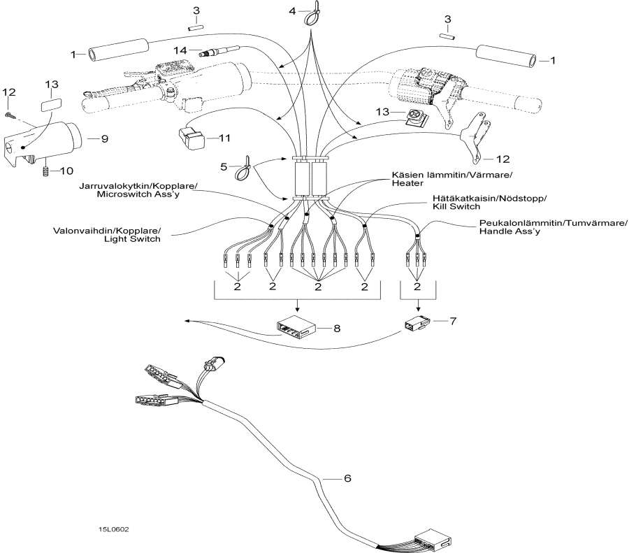 Схема узла 10- Рулевая Система Жгут Проводов (10- Steering Harness)