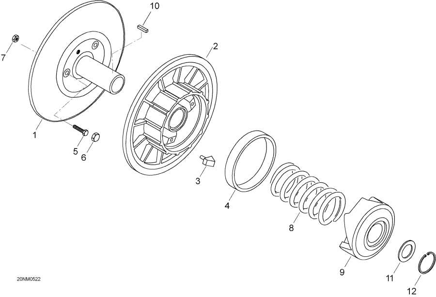 Схема узла 05- Ведомый Шкив (05- Driven Pulley)
