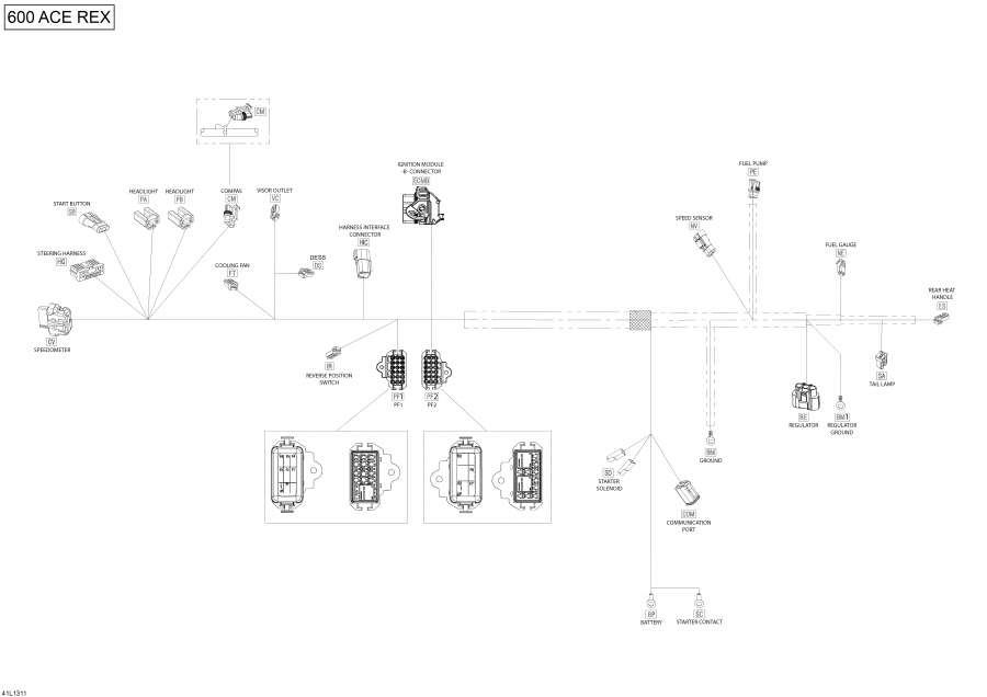 Схема узла 10- Электрика - Жгут Проводов (10- Electrical Harness)