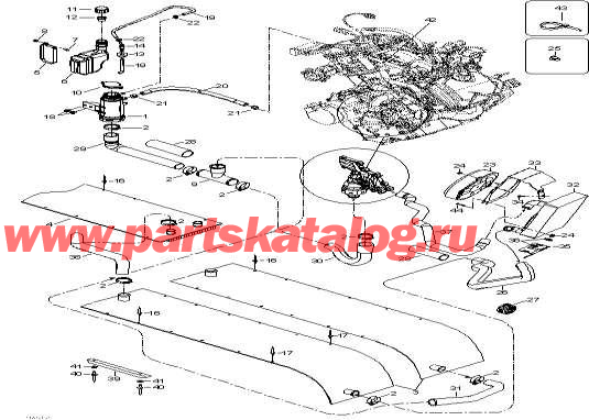 Схема узла 01- Охлаждение System (01- Cooling System)