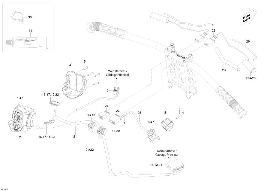 Схема узла 10- Рулевая Система Wiкольцо Жгут Проводов (10- Steering Wiring Harness)