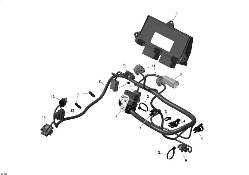 Схема узла 10- Двигатель Жгут Проводов И Electronic Module (10- Engine Harness And Electronic Module)
