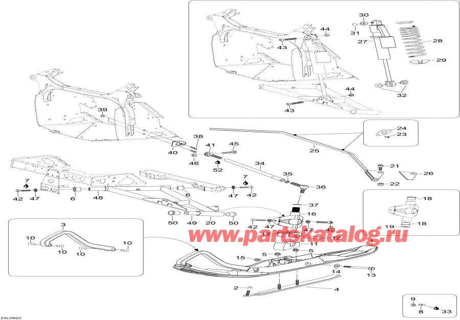 Схема узла 07- Передняя Подвеска И Лыжи (07- Front Suspension And Ski)