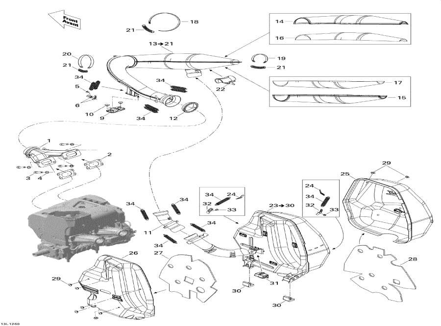 Схема узла 01- Выхлопная Система (01- Exhaust System)