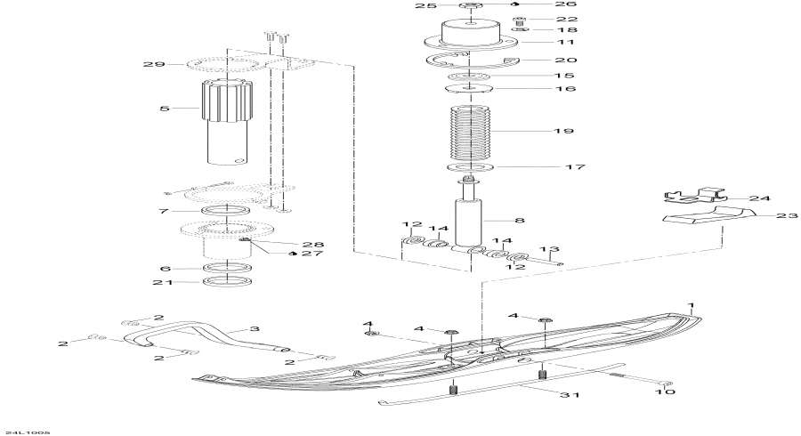 Схема узла 07- Передняя Подвеска И Лыжи (07- Front Suspension And Ski)