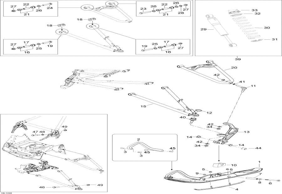 Схема узла 07- Передняя Подвеска И Лыжи (07- Front Suspension And Ski)