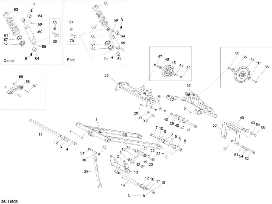 Схема узла 08- Задняя Подвеска (08- Rear Suspension)
