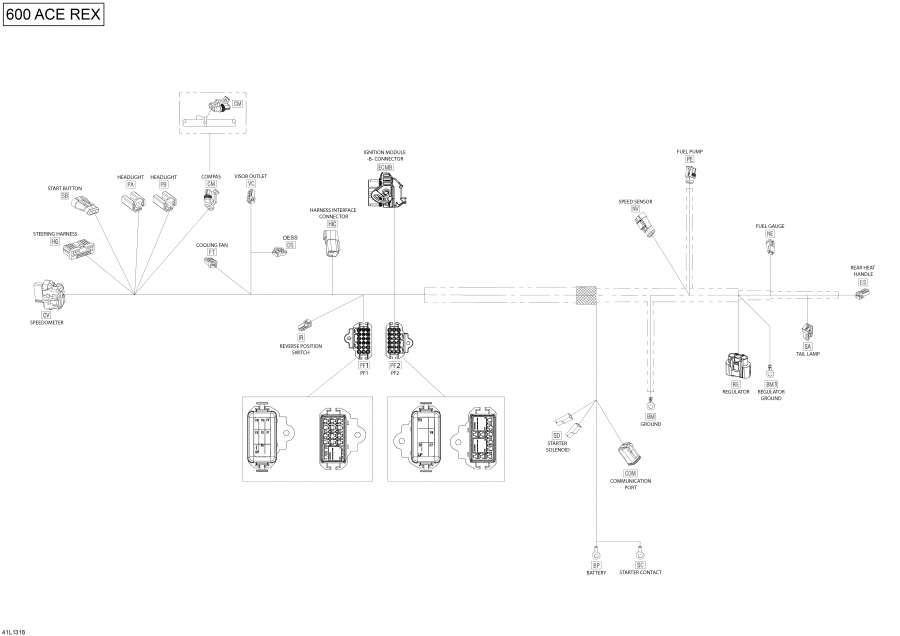 Схема узла 10- Электрика - Жгут Проводов (10- Electrical Harness)