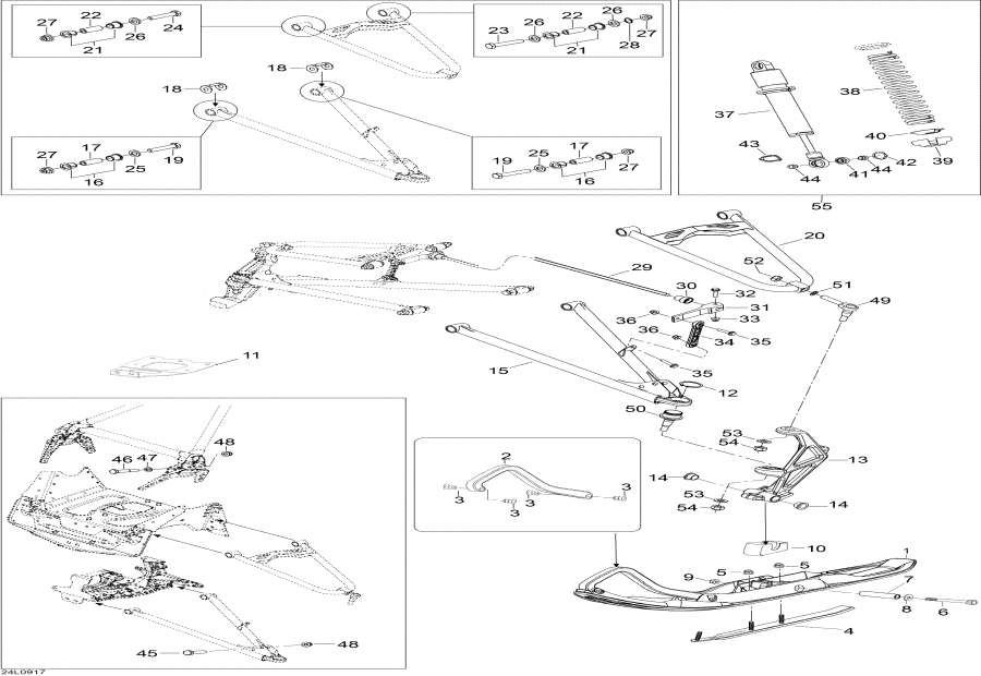 Схема узла 07- Передняя Подвеска И Лыжи (07- Front Suspension And Ski)