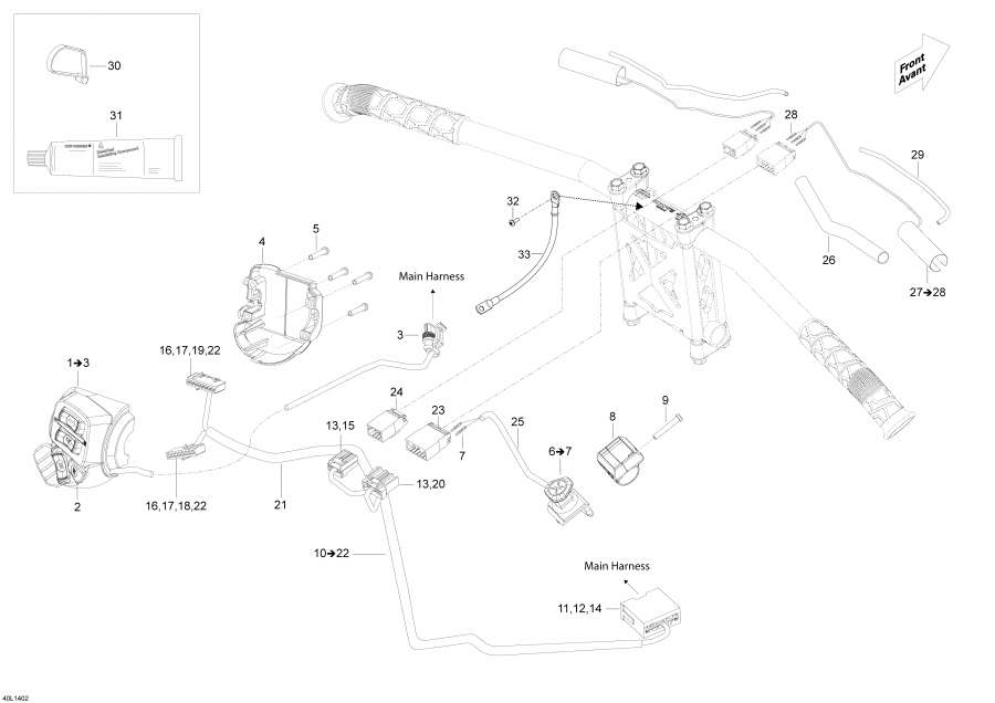 Схема узла 10- Рулевая Система Wiкольцо Жгут Проводов (10- Steering Wiring Harness)