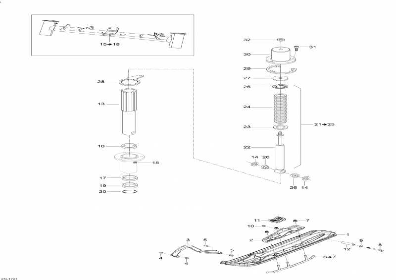 Схема узла 07- Передняя Подвеска И Лыжи (07- Front Suspension And Ski)