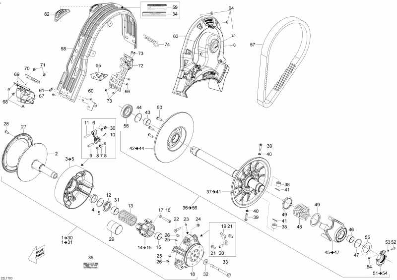 Схема узла 05- Шкив System (05- Pulley System)