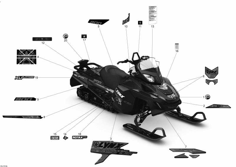 Схема узла 09- Наклейки - 800 E-Tec (09- Decals - 800 E-Tec)