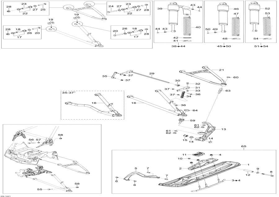 Схема узла 07- Передняя Подвеска И Лыжи (07- Front Suspension And Ski)