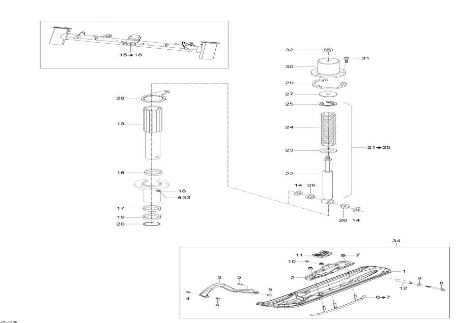 Схема узла 07- Передняя Подвеска И Лыжи (07- Front Suspension And Ski)