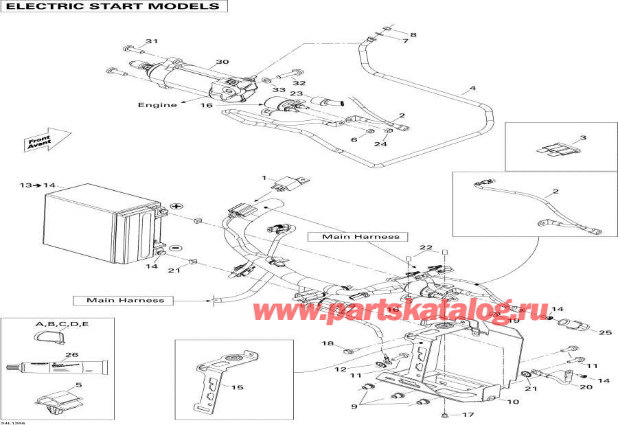 Схема узла 10- Battery И Стартер (10- Battery And Starter)