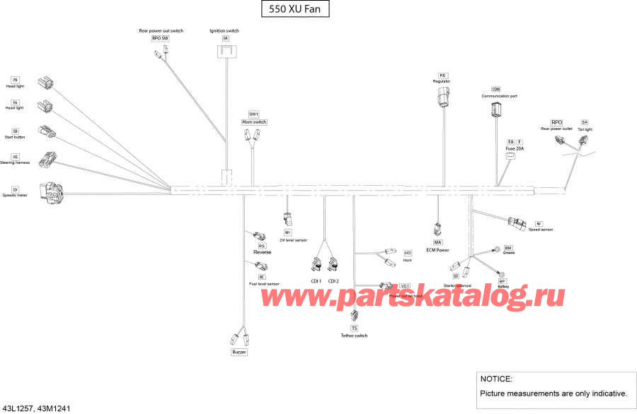 Схема узла 10- Электрика - Жгут Проводов (10- Electrical Harness)