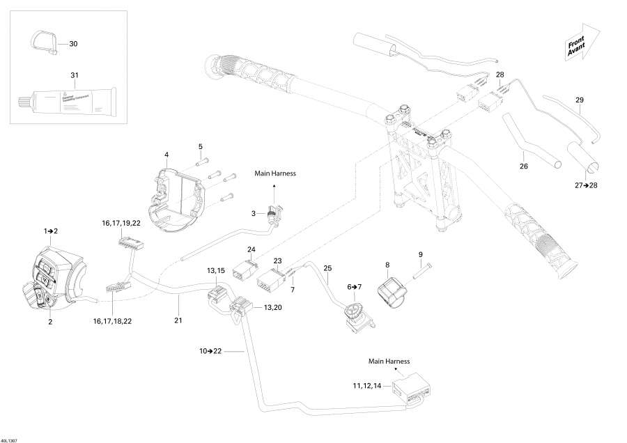 Схема узла 10- Рулевая Система Wiкольцо Жгут Проводов (10- Steering Wiring Harness)