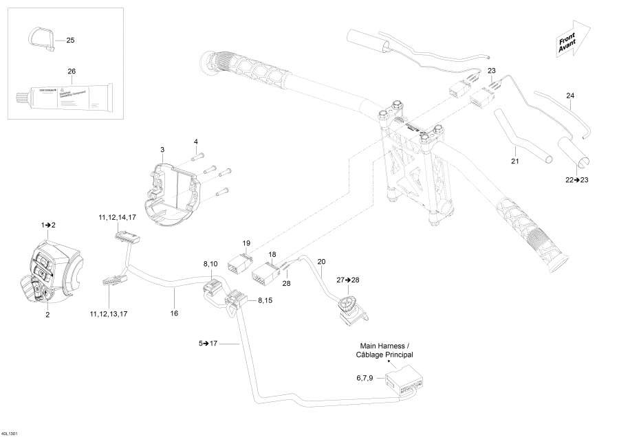 Схема узла 10- Рулевая Система Wiкольцо Жгут Проводов (10- Steering Wiring Harness)