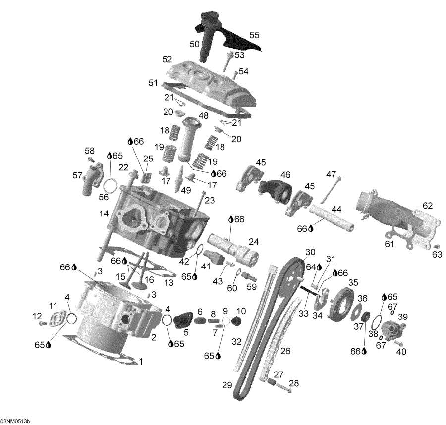 Схема узла 01- Цилиндр И Головка Блока Цилиндра (01- Cylinder And Cylinder Head)
