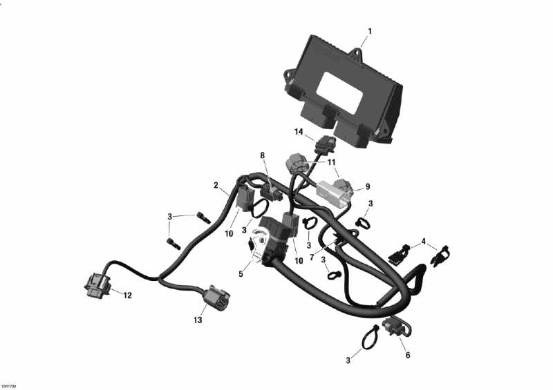 Схема узла 10- Двигатель Жгут Проводов И Electronic Module - 600 Ace (10- Engine Harness And Electronic Module - 600 Ace)