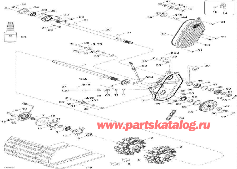 Схема узла 05- Drive Axle И Track (05- Drive Axle And Track)