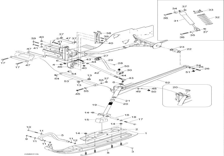 Схема узла 07- Передняя Подвеска И Лыжи, 550 (07- Front Suspension And Ski, 550)