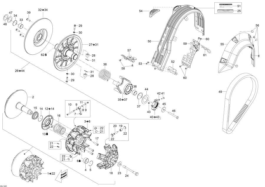 Схема узла 05- Шкив System (05- Pulley System)