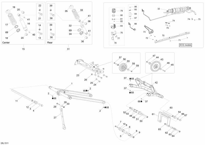 Схема узла 08- Задняя Подвеска (08- Rear Suspension)