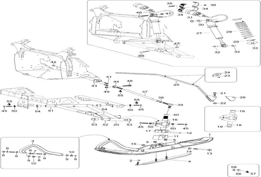 Схема узла 07- Передняя Подвеска И Лыжи (07- Front Suspension And Ski)