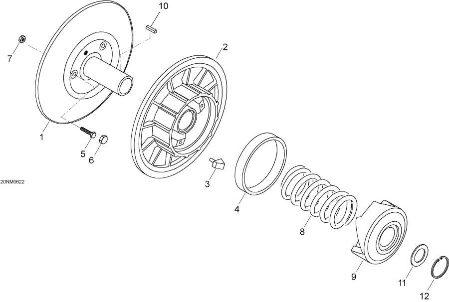 Схема узла 05- Ведомый Шкив (05- Driven Pulley)