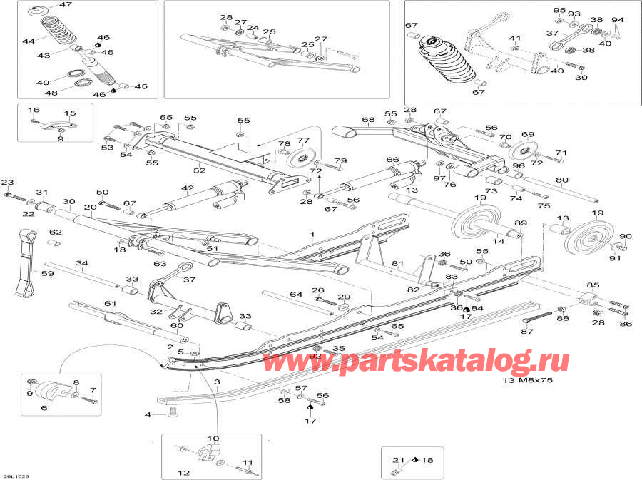 Схема узла 08- Задняя Подвеска (08- Rear Suspension)