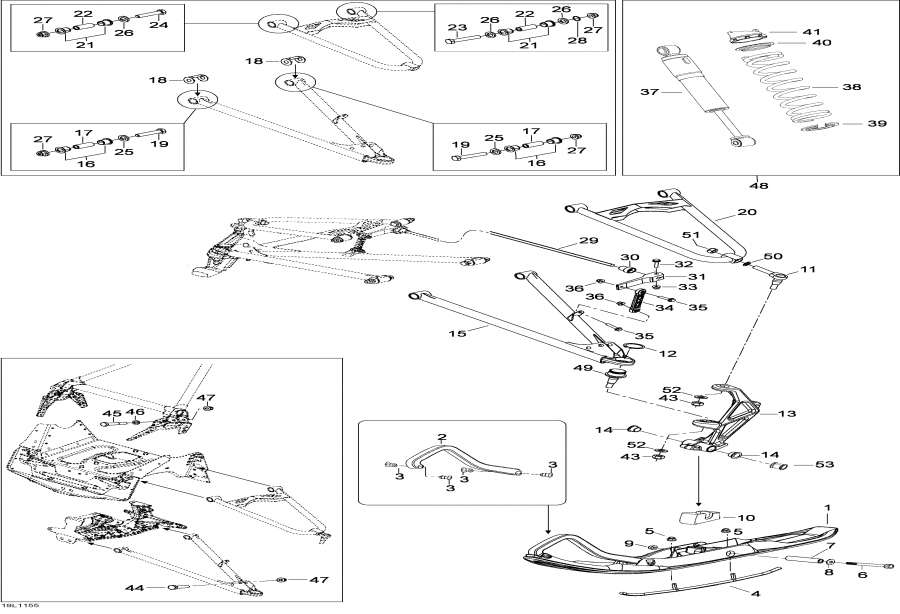 Схема узла 07- Передняя Подвеска И Лыжи (07- Front Suspension And Ski)