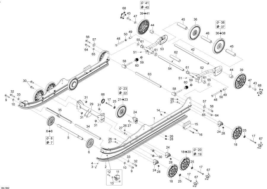 Схема узла 08- Задняя Подвеска Commander - Package Ltd (08- Rear Suspension Commander - Package Ltd)