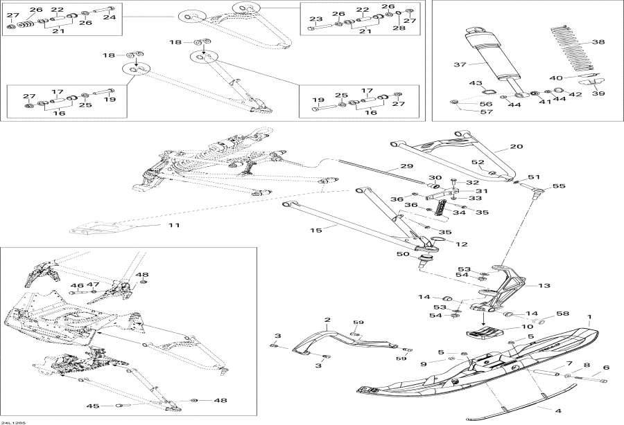 Схема узла 07- Передняя Подвеска И Лыжи (07- Front Suspension And Ski)