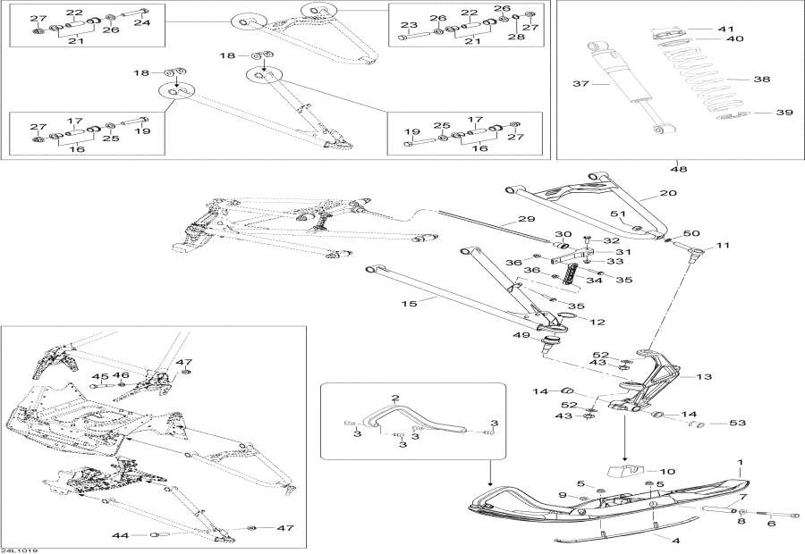 Схема узла 07- Передняя Подвеска И Лыжи (07- Front Suspension And Ski)