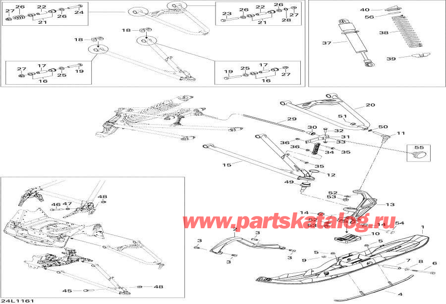Схема узла 07- Передняя Подвеска И Лыжи (07- Front Suspension And Ski)