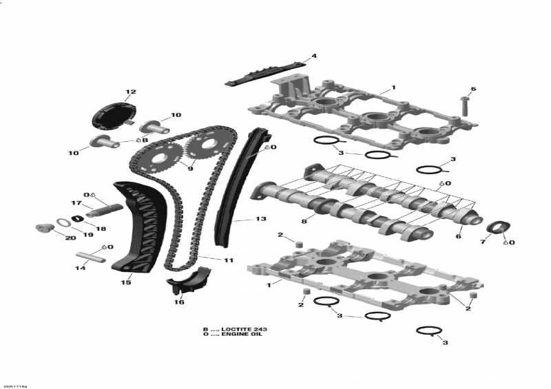 Схема узла 01- Распределительный Вал И Цепь Распредвала - 900 Ace (01- Camshafts And Timing Chain - 900 Ace)