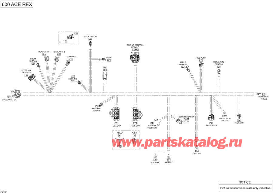 Схема узла 10- Электрика - Жгут Проводов (10- Electrical Harness)