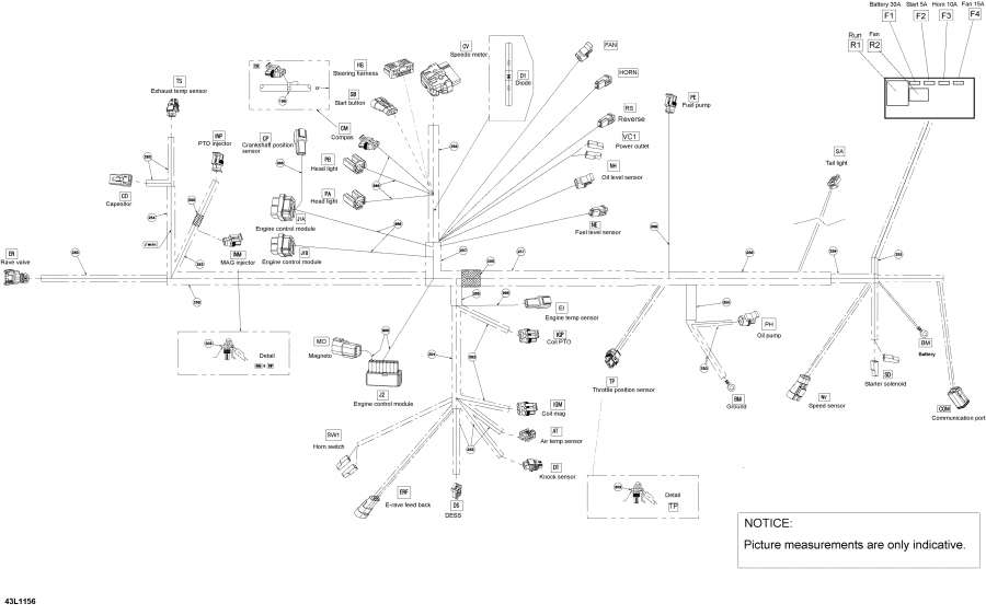 Схема узла 10- Электрика - Жгут Проводов 600Hoetec (10- Electrical Harness 600Hoetec)