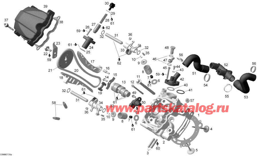 Схема узла 01- Головка Блока Цилиндра Front (01- Cylinder Head Front)