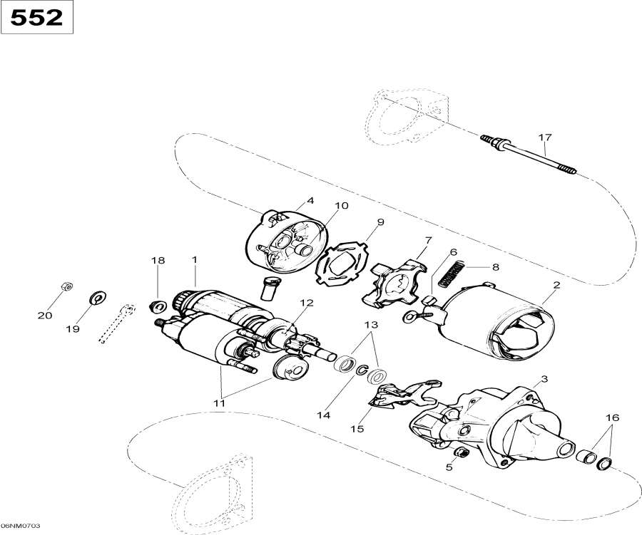 Схема узла 04- Электростартер (04- Electric Starter)