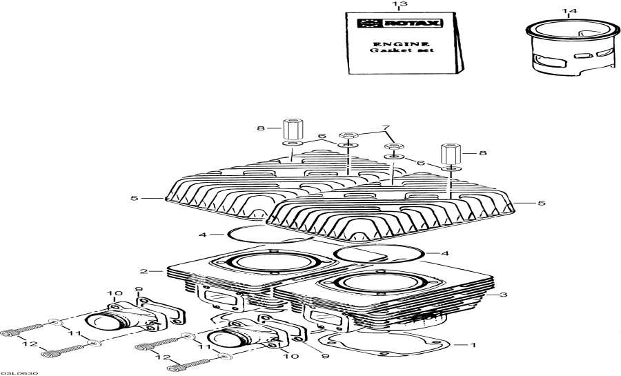 Схема узла 01- Цилиндр И Головка Блока Цилиндра (01- Cylinder And Cylinder Head)