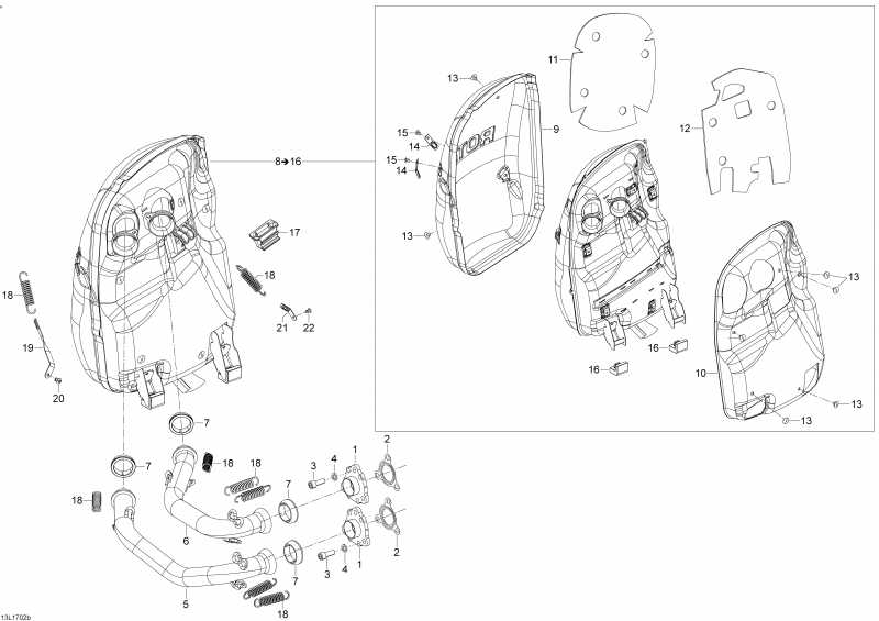 Схема узла 01- Выхлопная Система 600 Ace (01- Exhaust System 600 Ace)