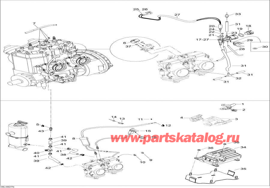 Схема узла 01- Дроссель Handle И Ecm (01- Throttle Handle And Ecm)