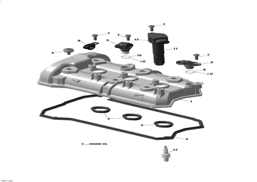 Схема узла 01- Клапан Крышка - 900 Ace (01- Valve Cover - 900 Ace)