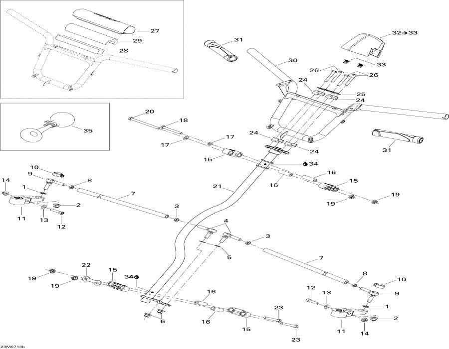 Схема узла 07- Рулевая Система System 550F (07- Steering System 550F)