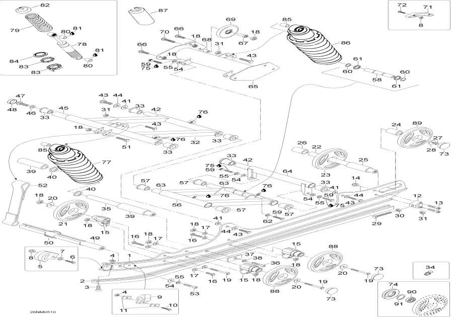 Схема узла 08- Задняя Подвеска, 400Rc, 550Rc (08- Rear Suspension, 400Rc, 550Rc)