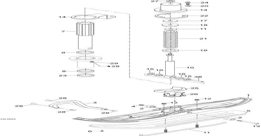 Схема узла 07- Передняя Подвеска И Лыжи (07- Front Suspension And Ski)