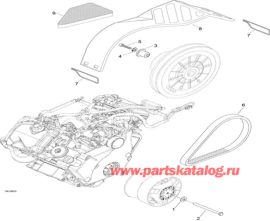 Схема узла 05- Шкив System (05- Pulley System)